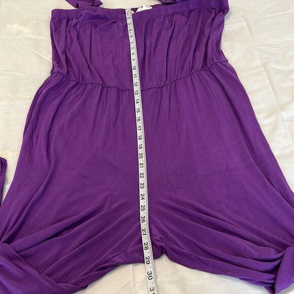 Anthony Originals szP2X purple adjustable button strap full length romper EUC - Picture 9 of 11